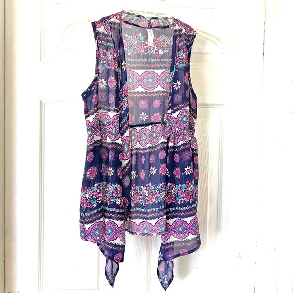 Xhilaration Sleeveless Open Cardigan Blouse Girls size‎ M (7/8) girls tops - Picture 1 of 10
